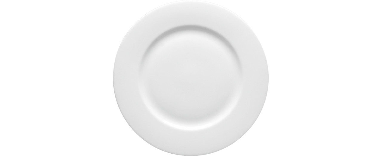 Teller flach mit Fahne 163 mm weiß Gracia