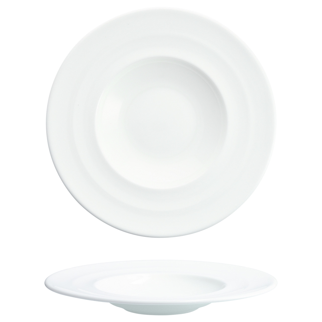 Gourmetteller tief mit Fahne 290 mm / 0,38 l weiß Cielo