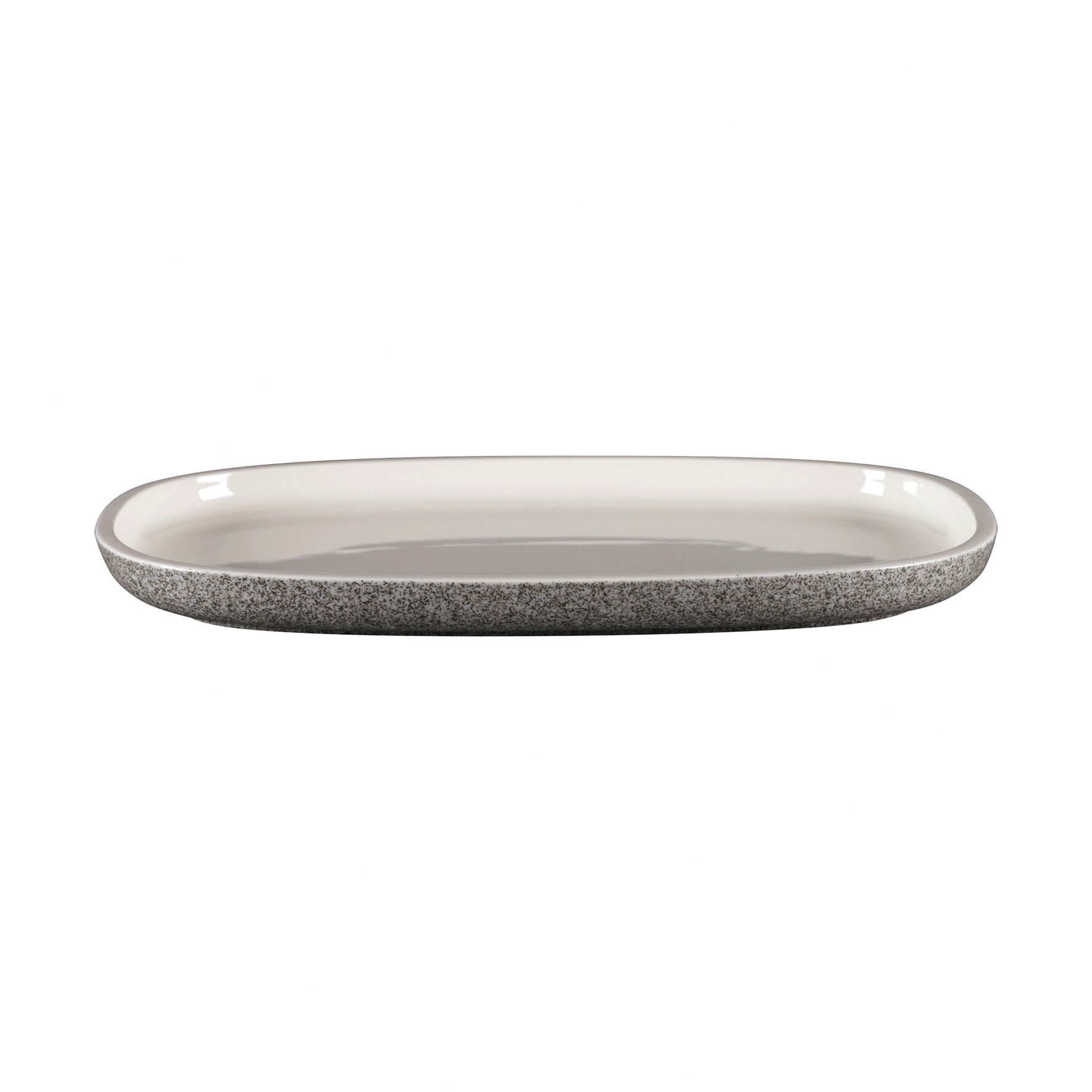 Platte oval flach 302 x 200 mm dual grey Ease Dual Grey