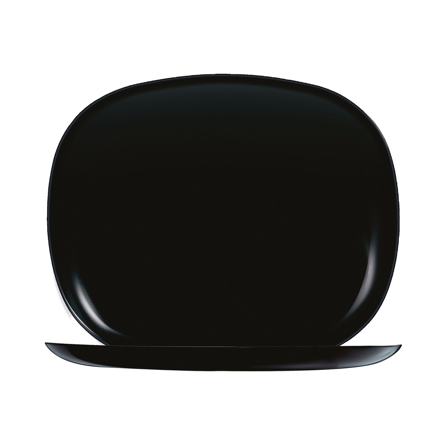 Platte rechteckig 280 x 230 mm uni schwarz