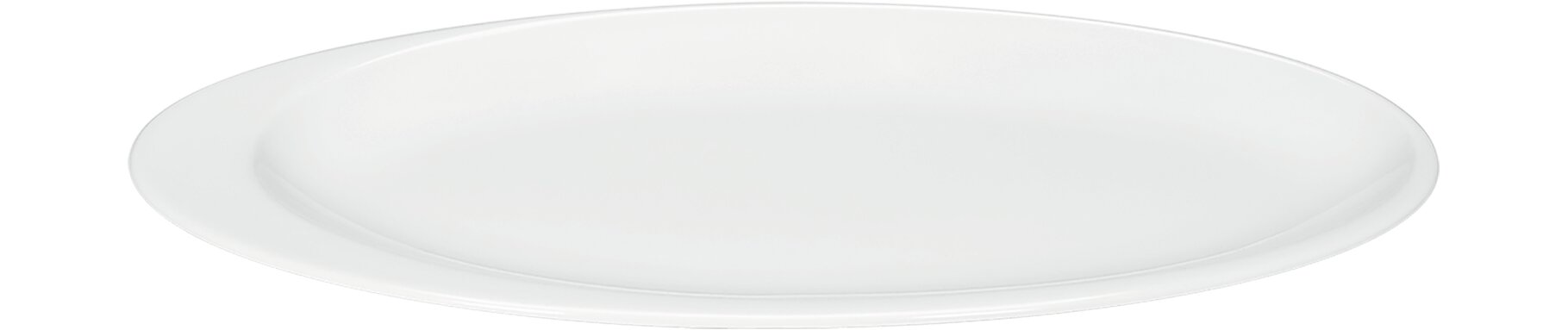 Platte oval 320 x 145 mm weiß Canvas