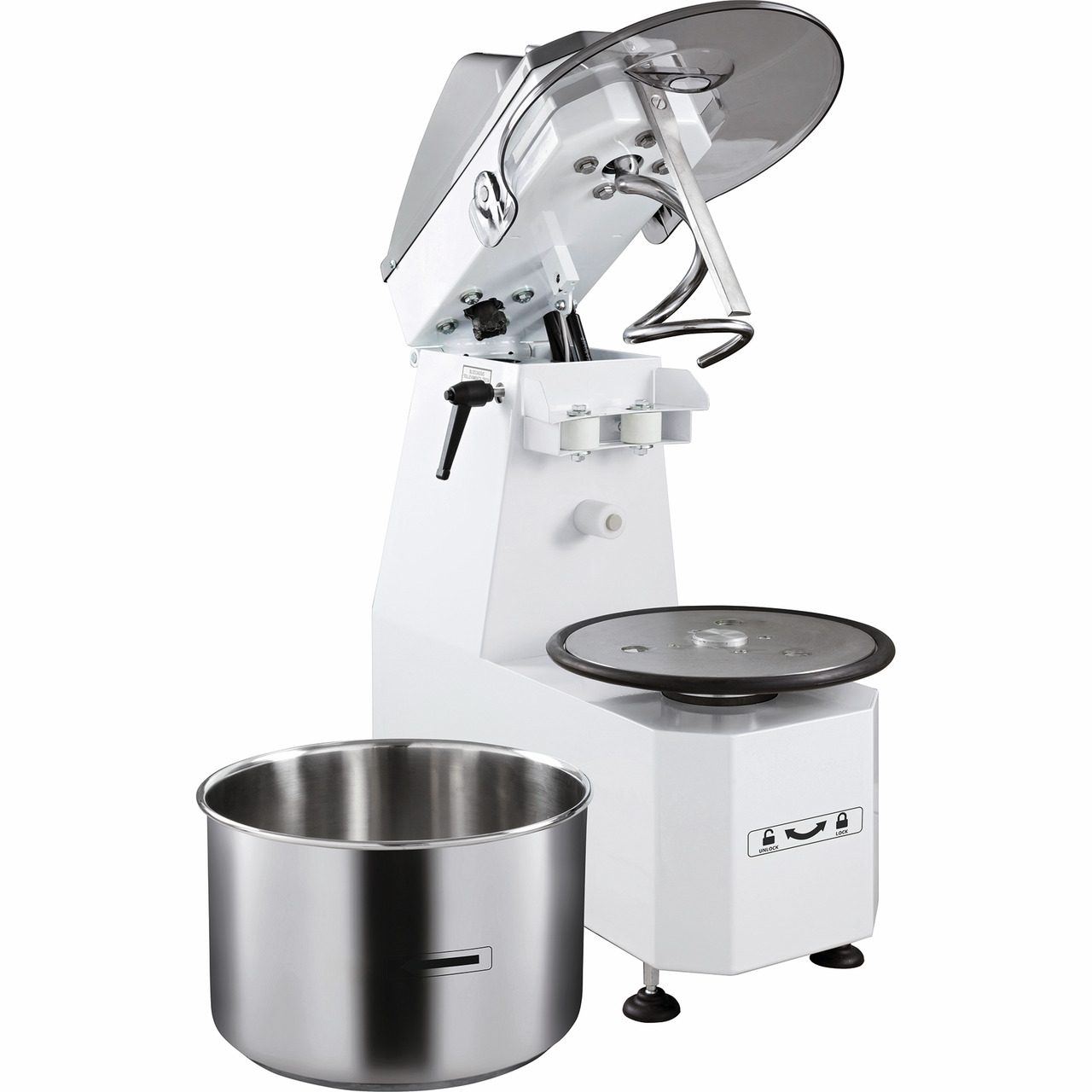 Teigkneter für 12 kg / 16 l mit anhebbarem Kopf + herausnehmb. Schüssel