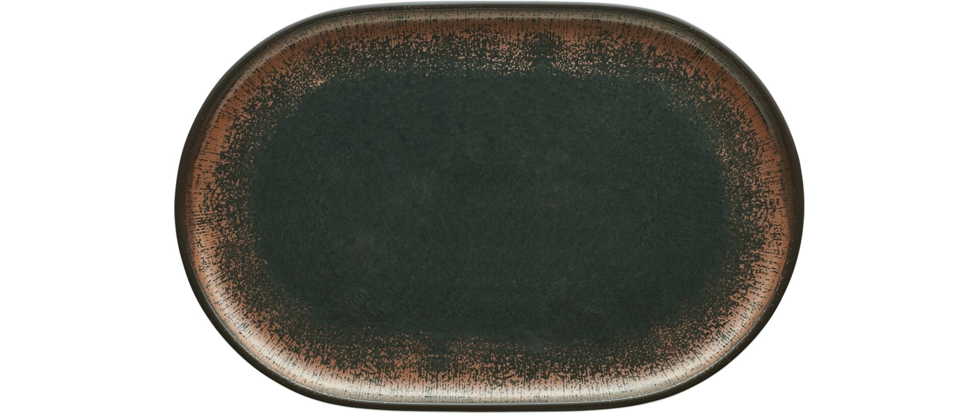 Coupplatte oval 232 x 161 mm schwarz Shiro Komodo