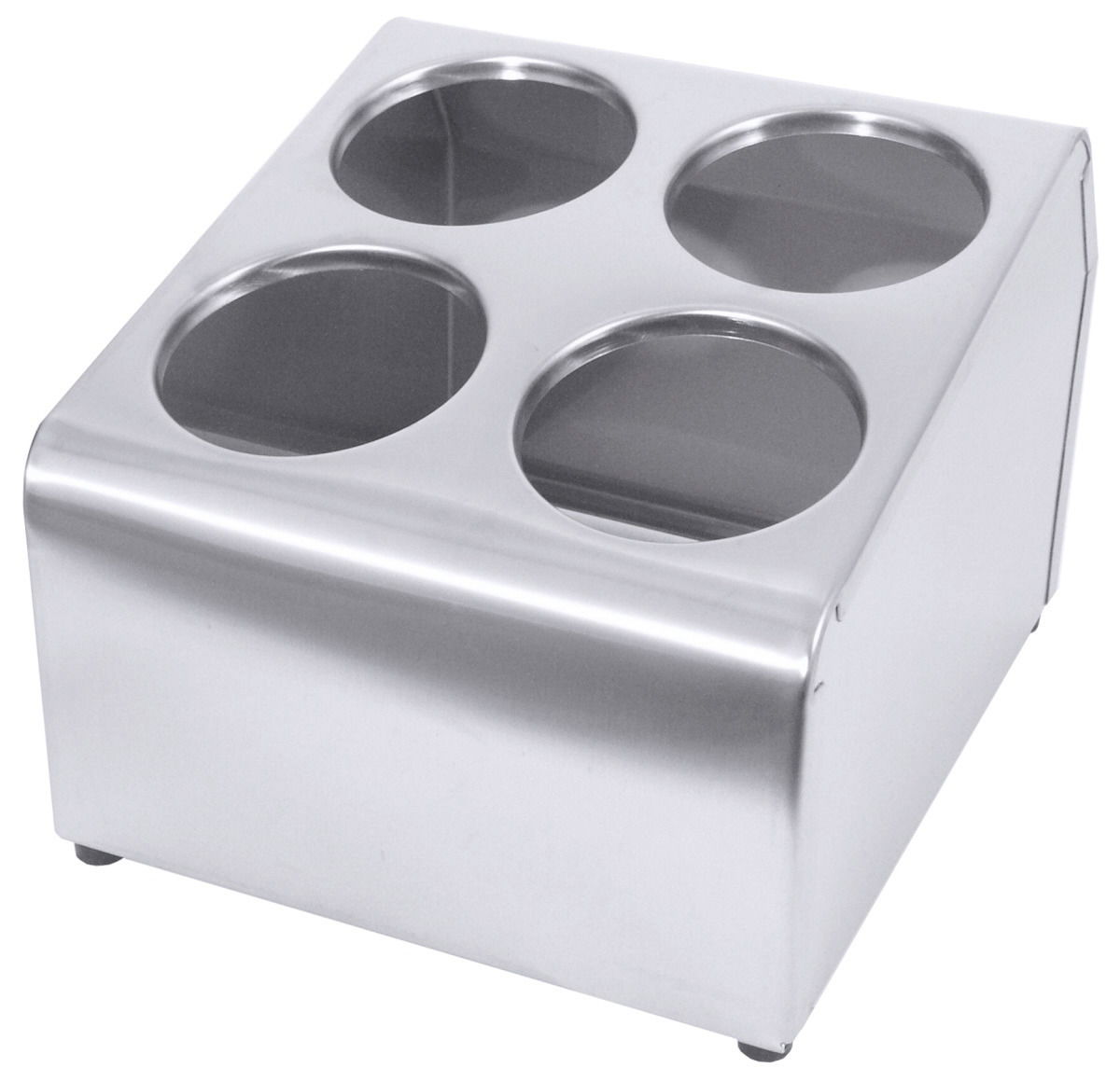 Besteckbehälter für 4 Besteckköcher 260 x 300 x 200 mm seidenmatt poliert