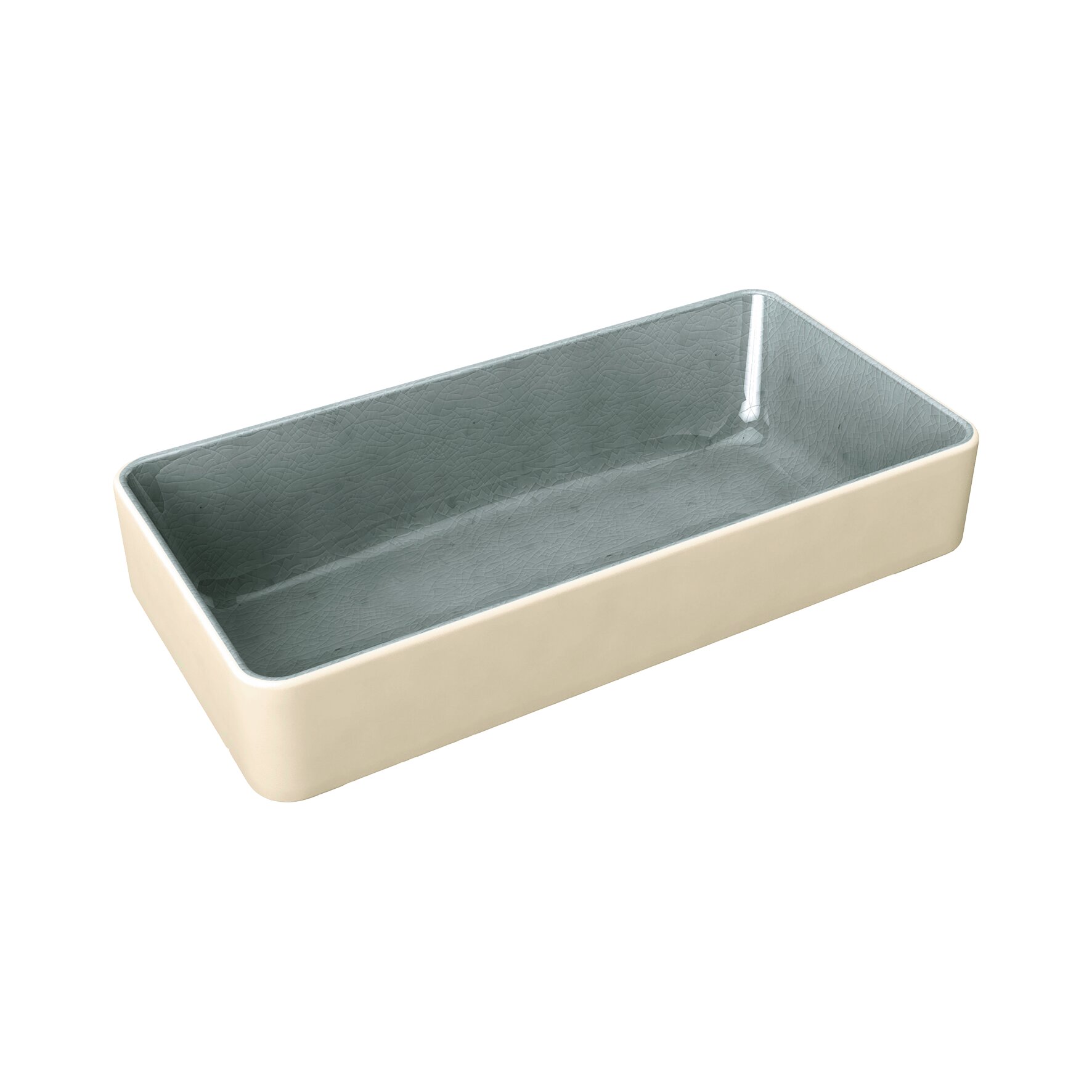 Schale tief eckig 180 x 90 mm / 0,42 l grau Nara grau