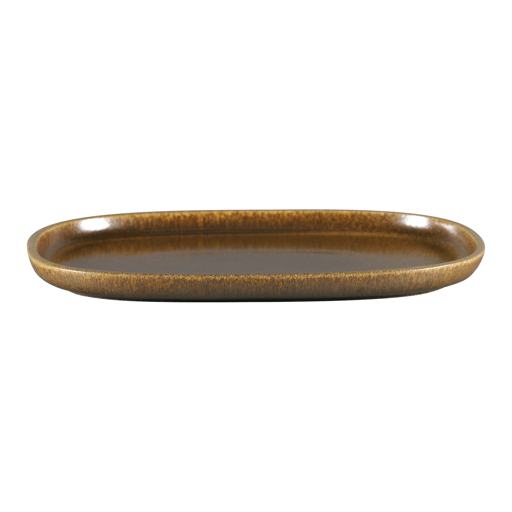 Platte oval flach 332 x 230 mm rust brown Ease Rust Brown