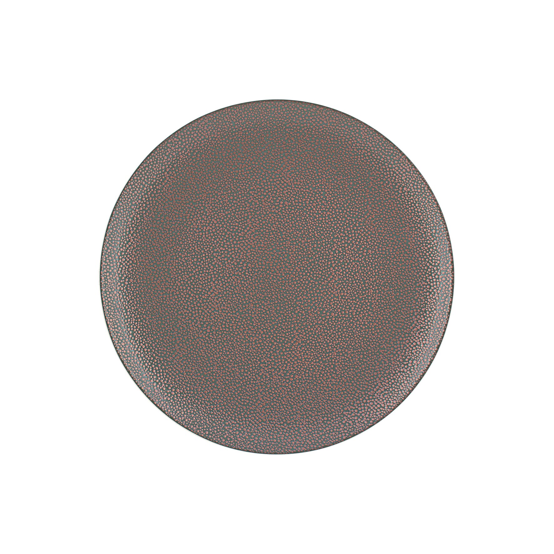 Coupteller flach rund 270 mm metallic copper