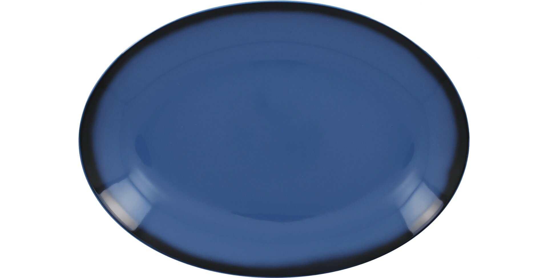 Platte oval 260 x 190 mm blau Lea