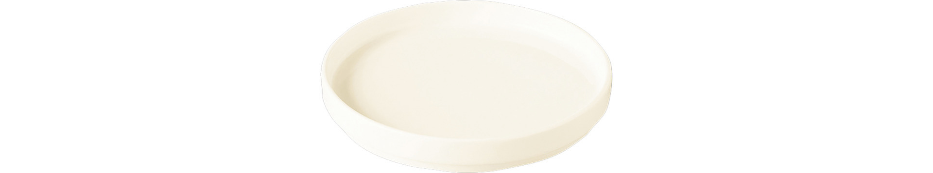 Teller flach ohne Rand 140 mm creme auch als Deckel für Schale NOBW14