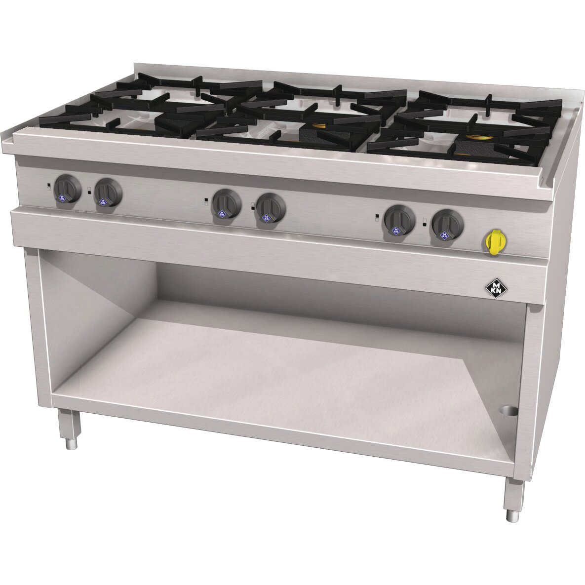 Gas-Herd 6-flammig / Optima 700 / 1200 x 700 x 700 mm
