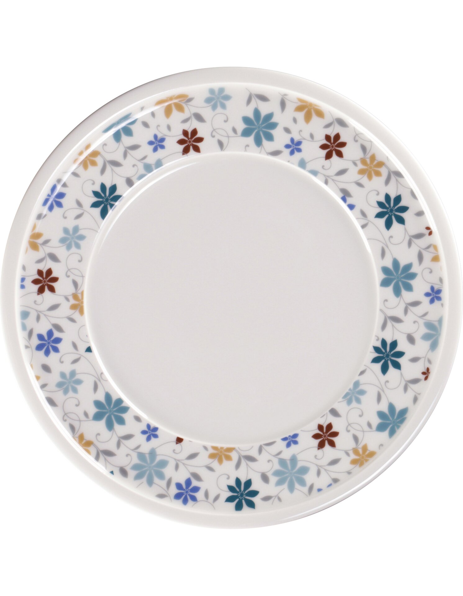Teller flach mit Rand 276 mm weiß mit Dekor Summer Ease Summer