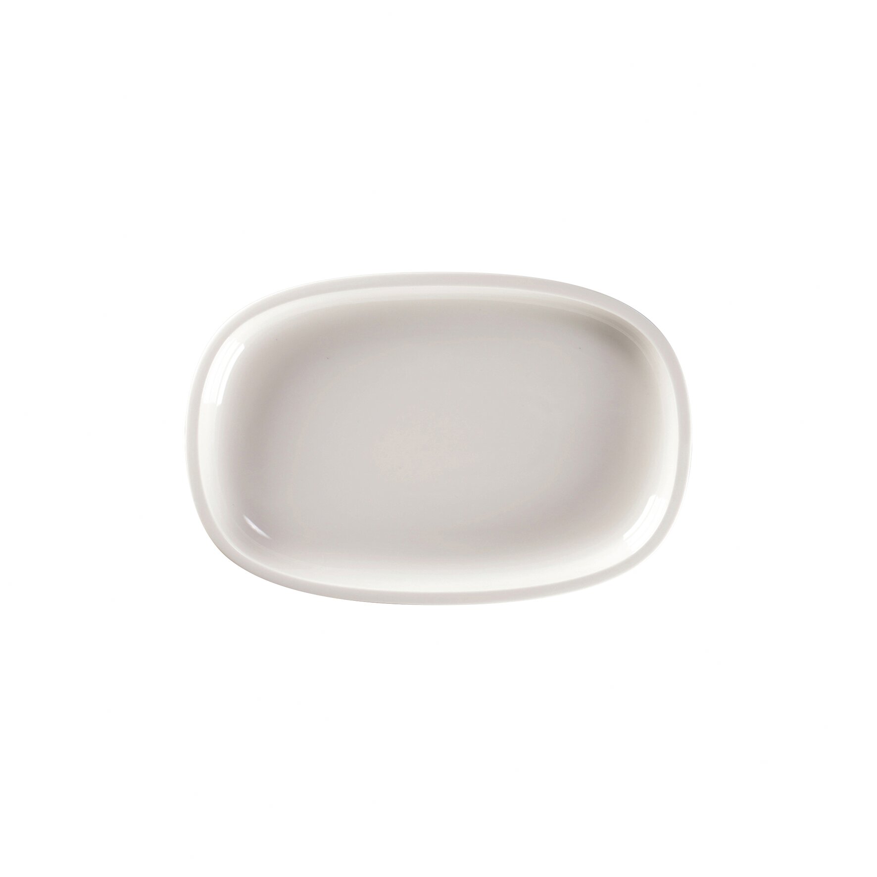 Platte oval flach 230 x 150 mm weiß Ease Weiß