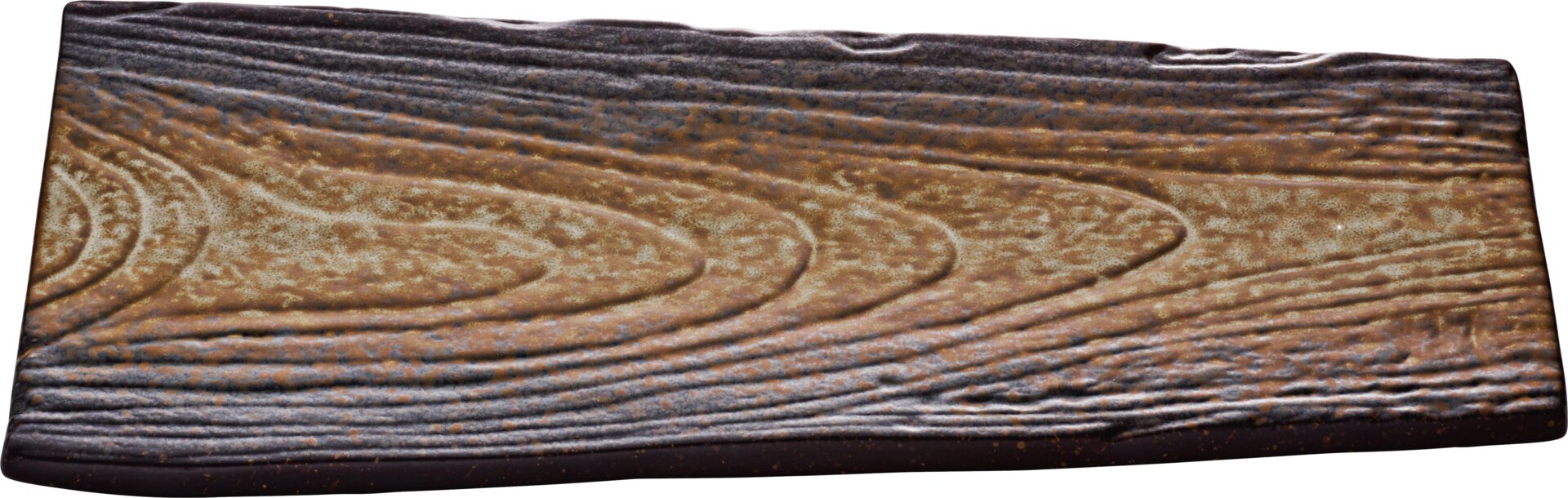 Platte flach eckig 360 x 160 mm braun-beige Terra