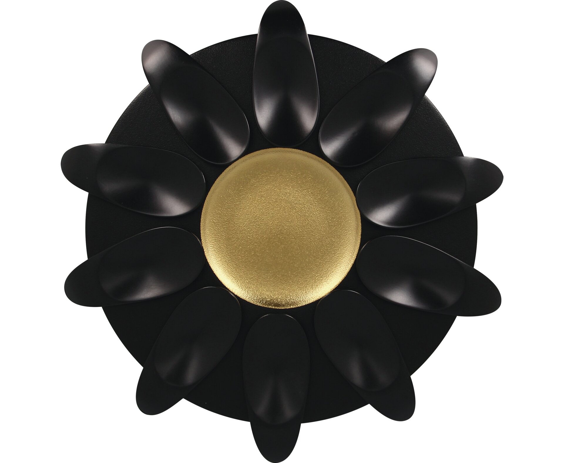 Teller mit 10 Flächen 300 mm gold