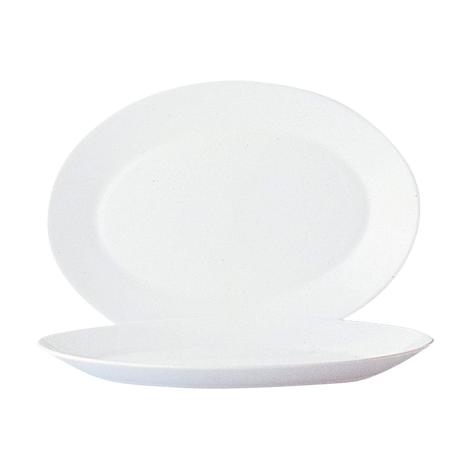 Platte oval 295 x 209 mm uni weiß
