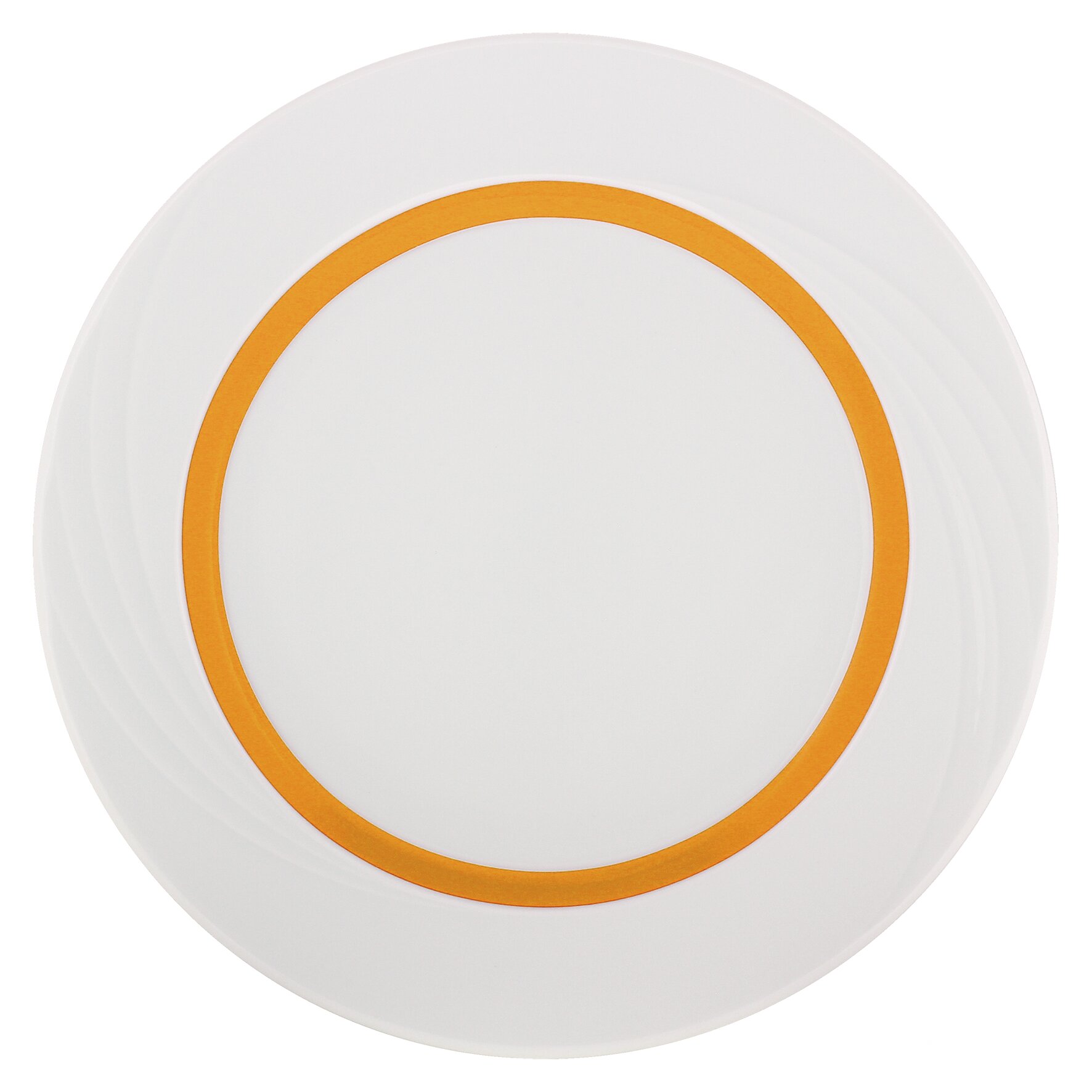 Teller flach rund Fahne Relief 257 mm orange Donna Senior