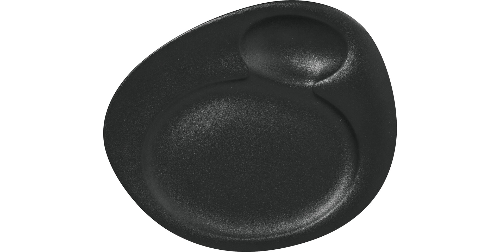 Teller mit 2 Vertiefungen 320 x 265 mm volcano Neofusion