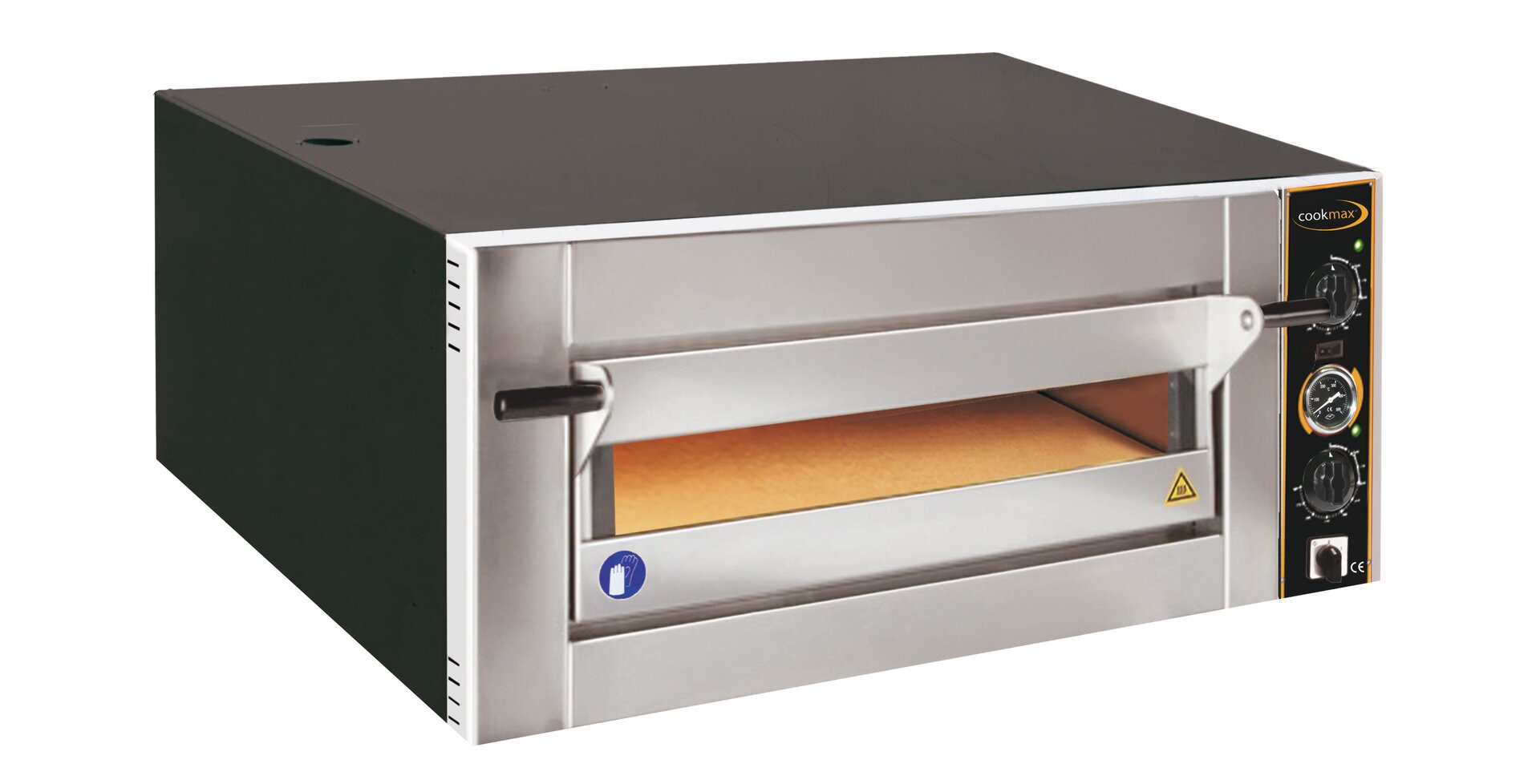 Pizzaofen 1 Backkammer für 6 Pizzen ø 300 mm / 950 x 1200 x 410 mm