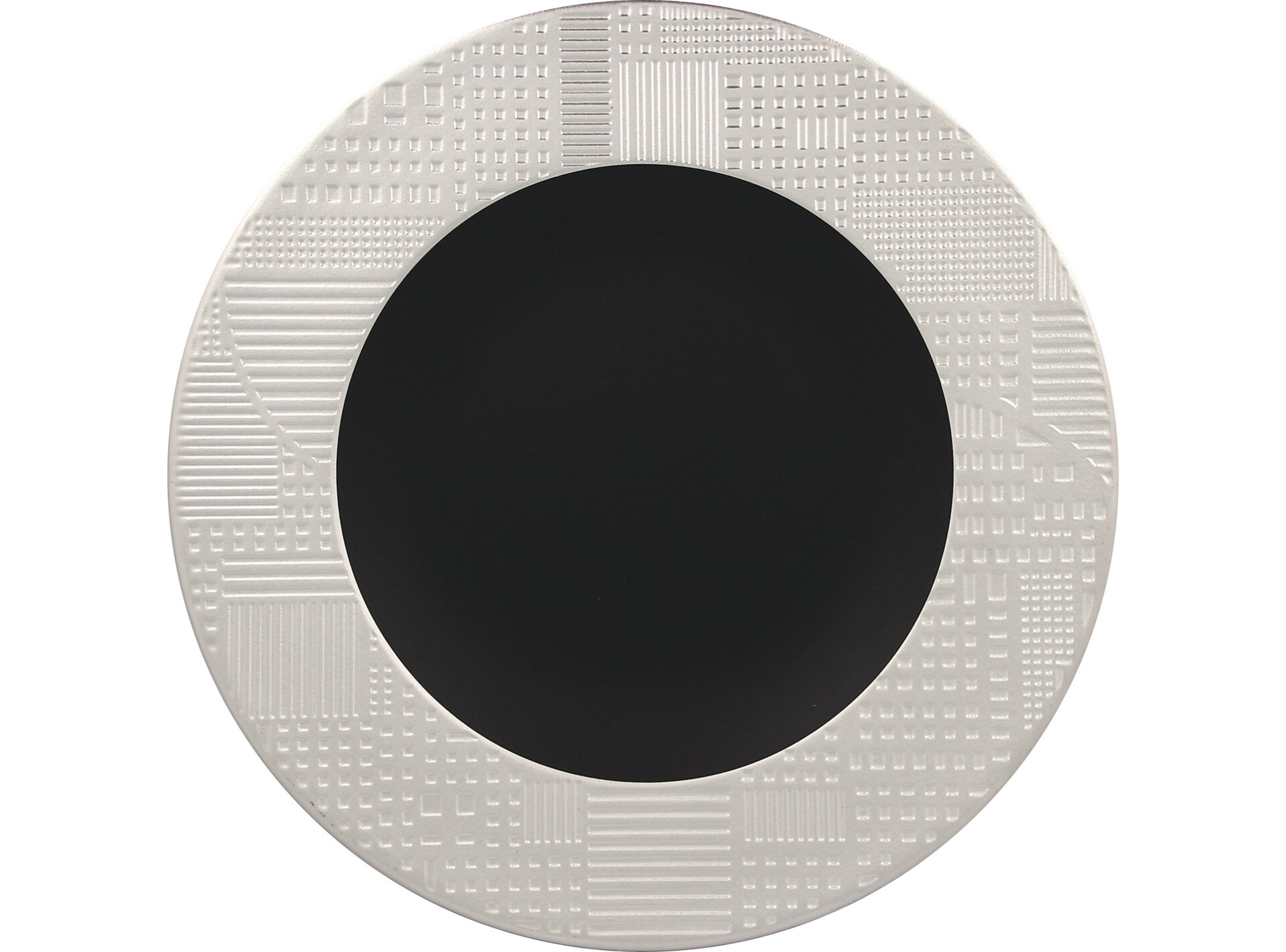 Teller flach 320 mm schwarz /silber