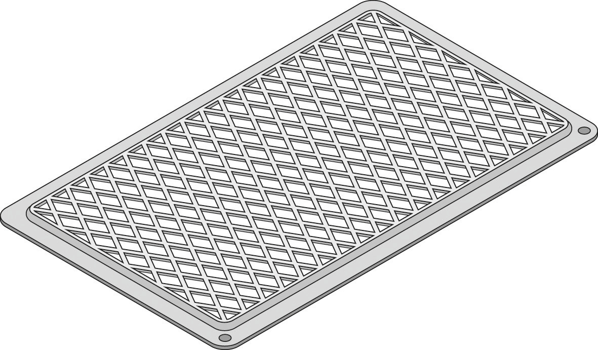 Kreuz- und Streifen-Grillrost GN 1/2 /  325 x 265 mm / TriLax