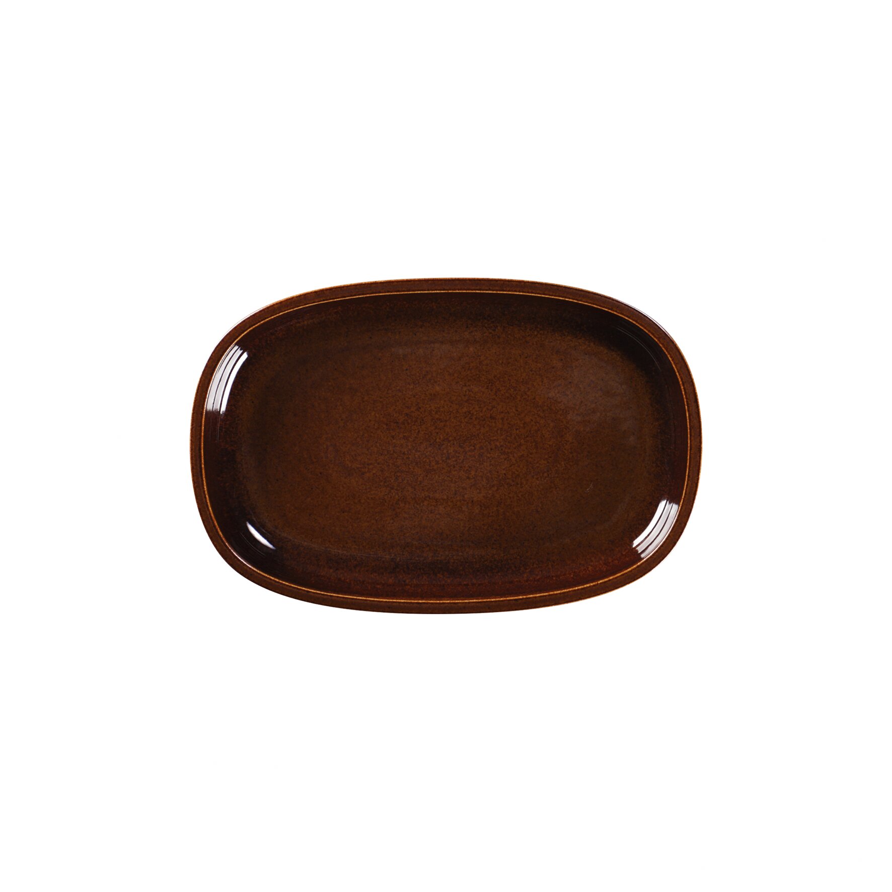 Platte oval flach 230 x 150 mm honey brown Ease Honey Brown