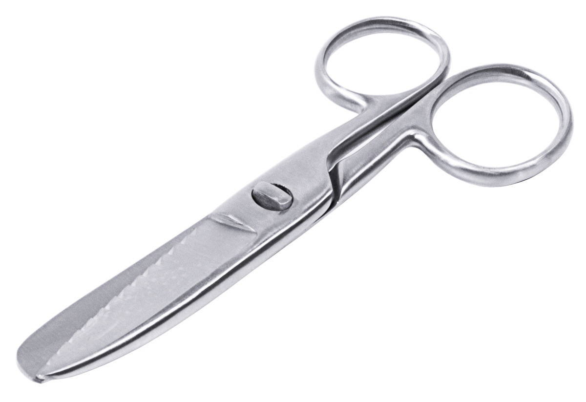Flossen- / Fischschere 185 mm seidenmatt poliert