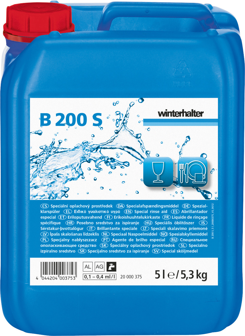 Universalklarspüler B 200 S / 5,00 l Kanister