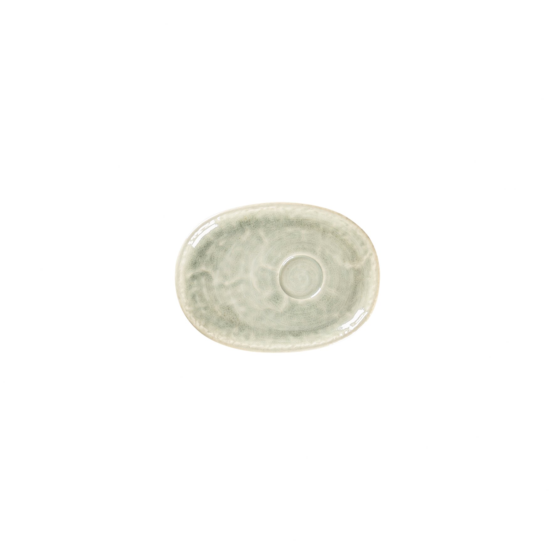 Untertasse oval 150 x 110 mm Celadon green Krush Celadon Green