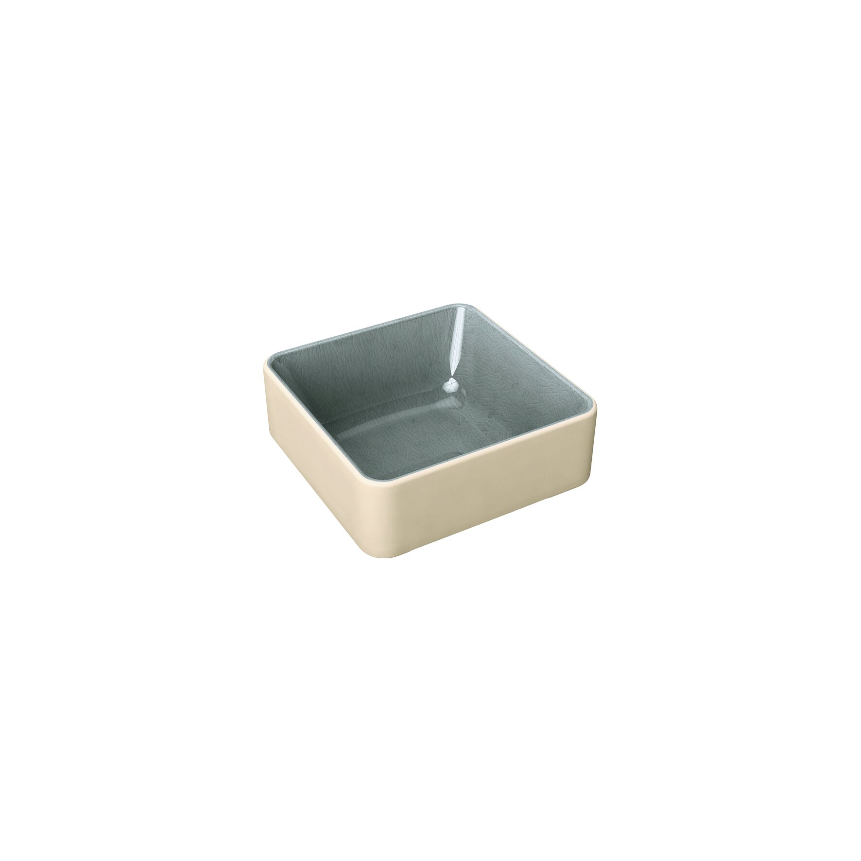 Schale tief eckig 90 x 90 mm / 0,19 l grau Nara grau