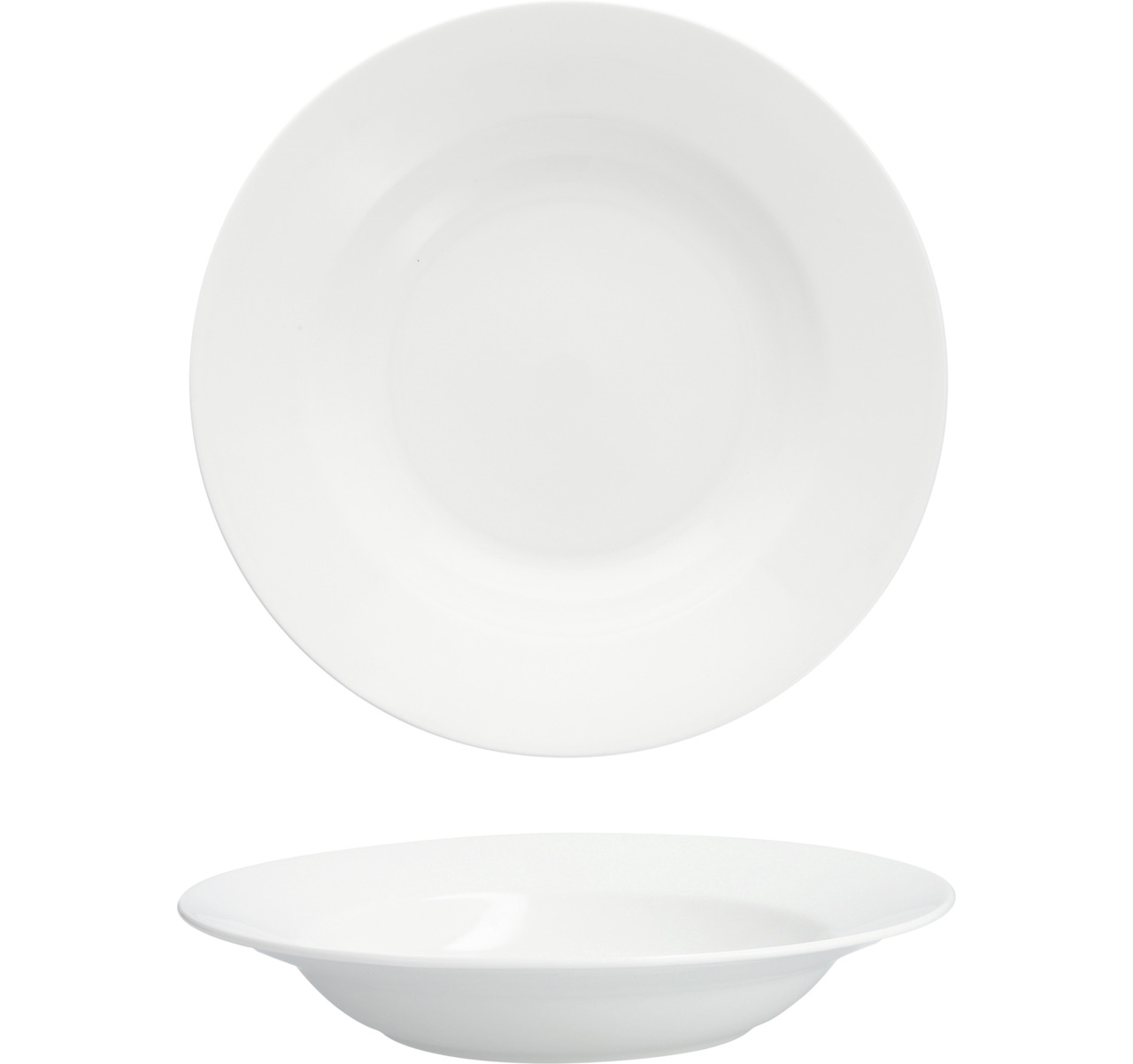 Teller tief mit Fahne 275 mm / 0,48 l weiß Snow