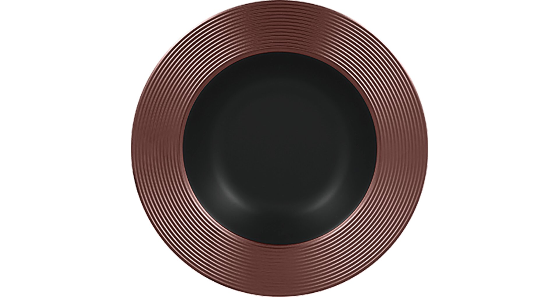 Teller tief 230 mm schwarz / bronze