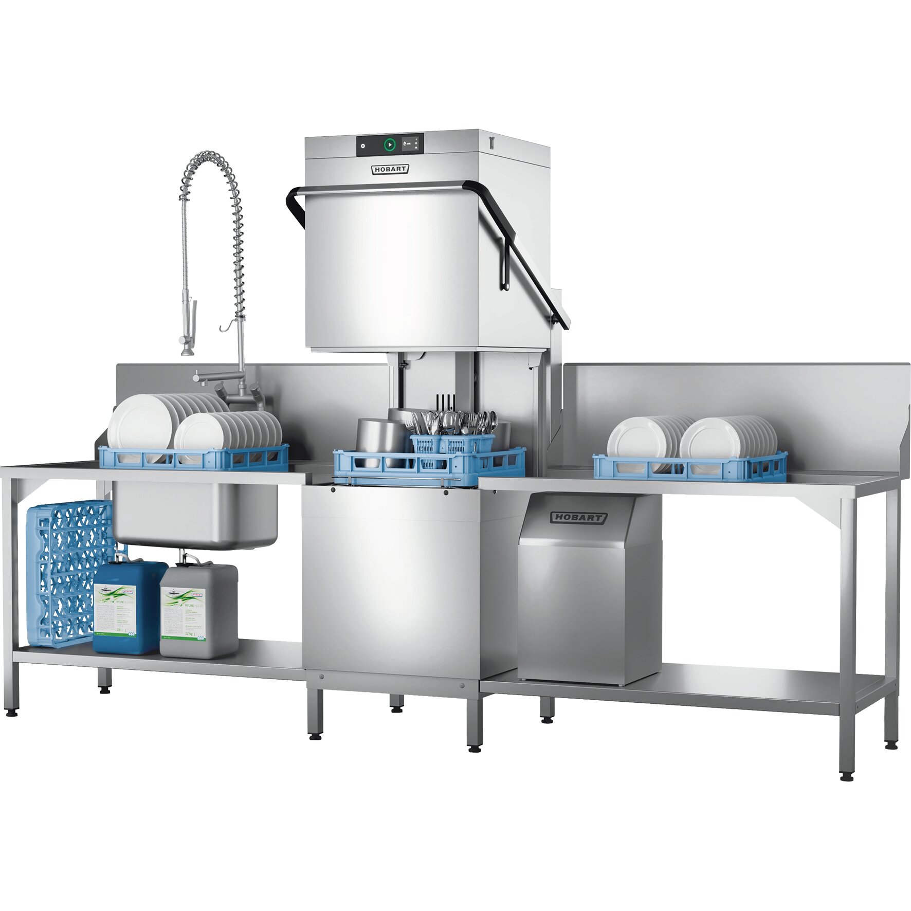 Durchschubspülmaschine PROFI AMXS-10C mit integr. Wasserenthärtung 500 x 500mm