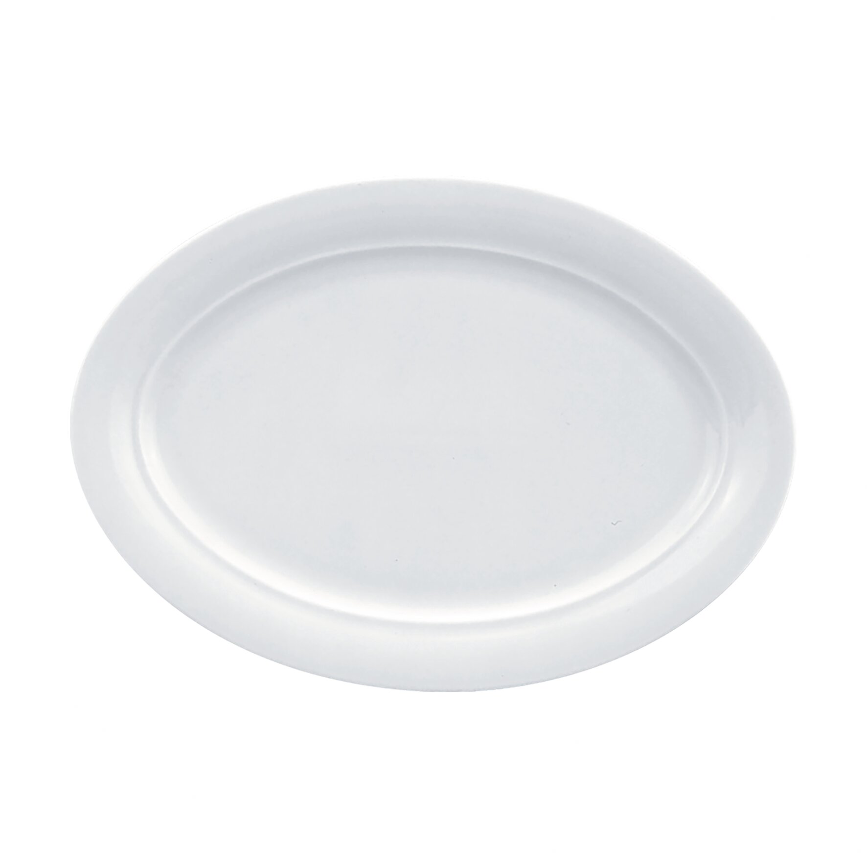 Platte oval mit Fahne 320 x 228 mm