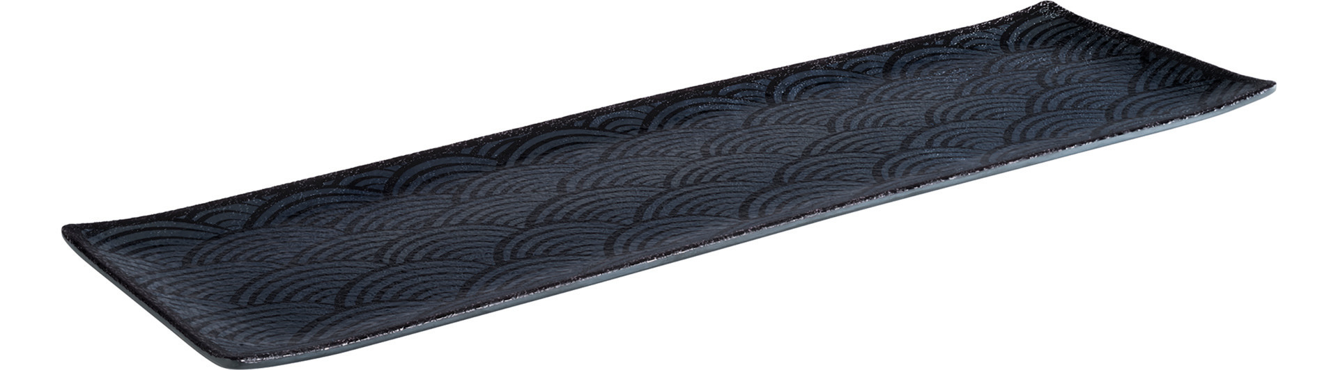 GN-Tablett GN 2/4 530 x 162 x 20 mm Melamin schwarz / innen Dekor GN-Tablett GN 2/4 530 x 162 x 20 mm Melamin schwarz / innen Dekor