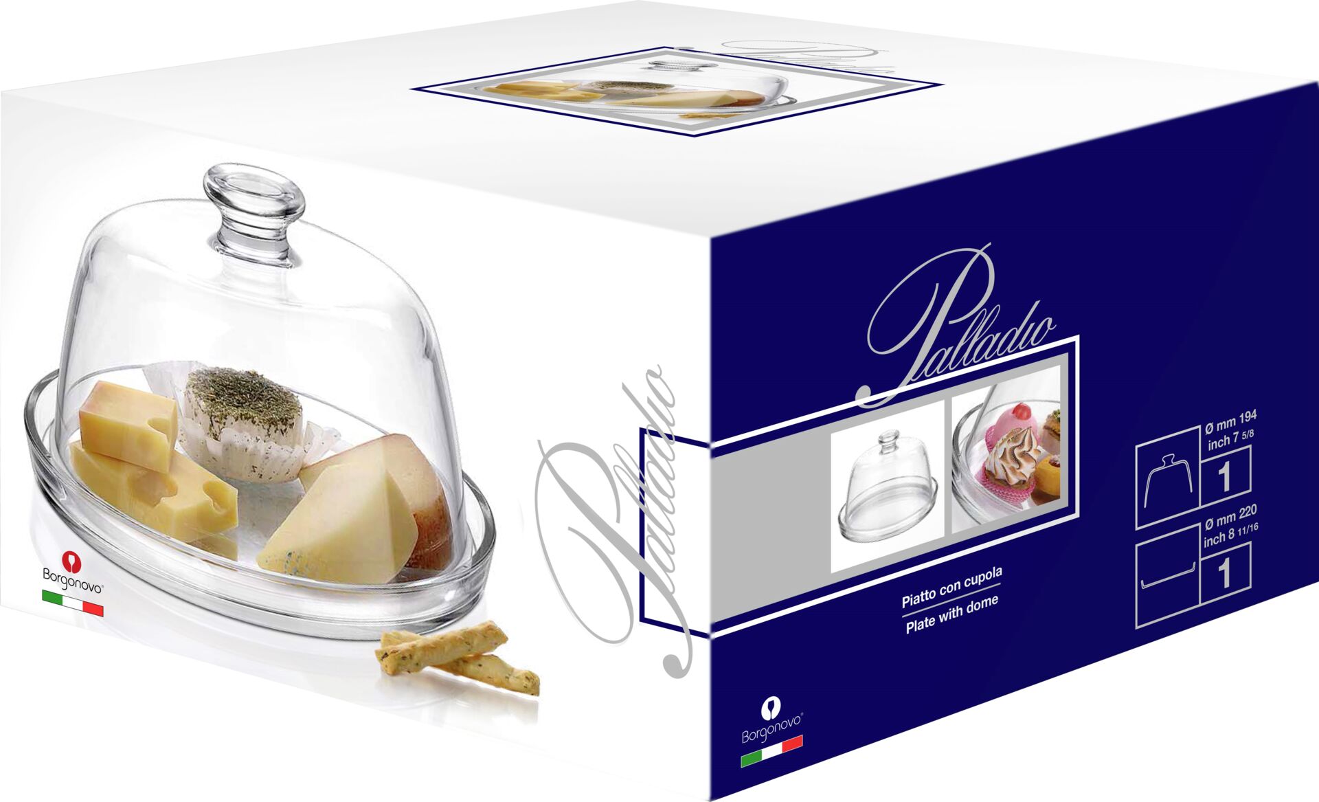 Platte mit Cloche "Palladio"