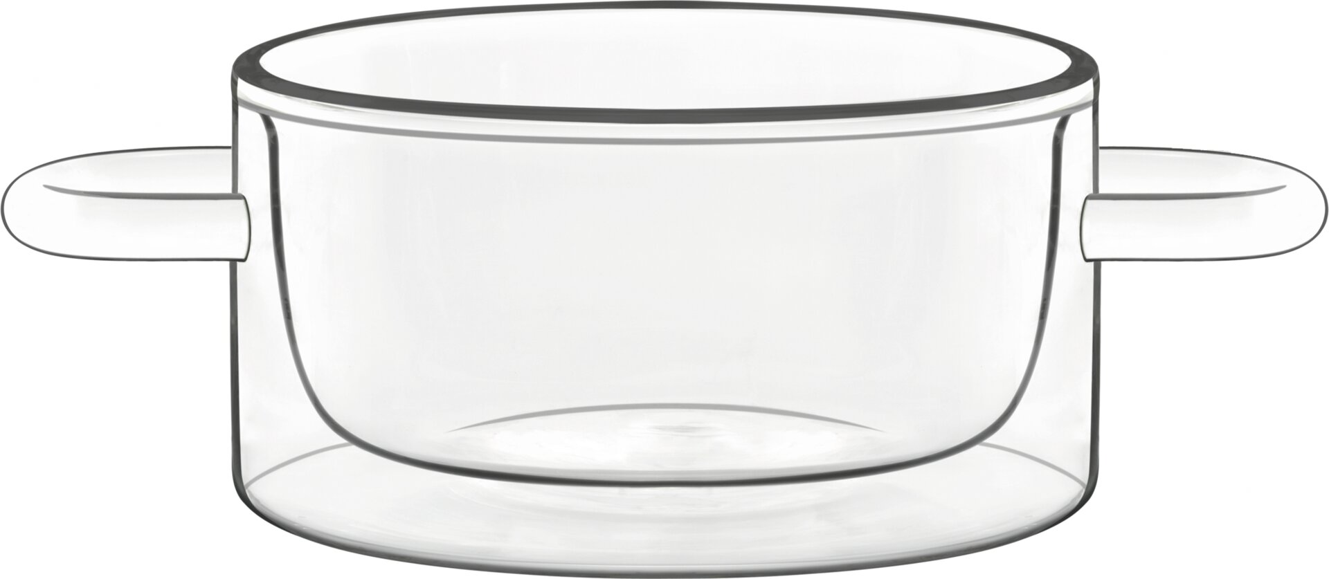 Glas-Serviertopf klein doppelwandig 103 mm / 0,27 l Spotlights