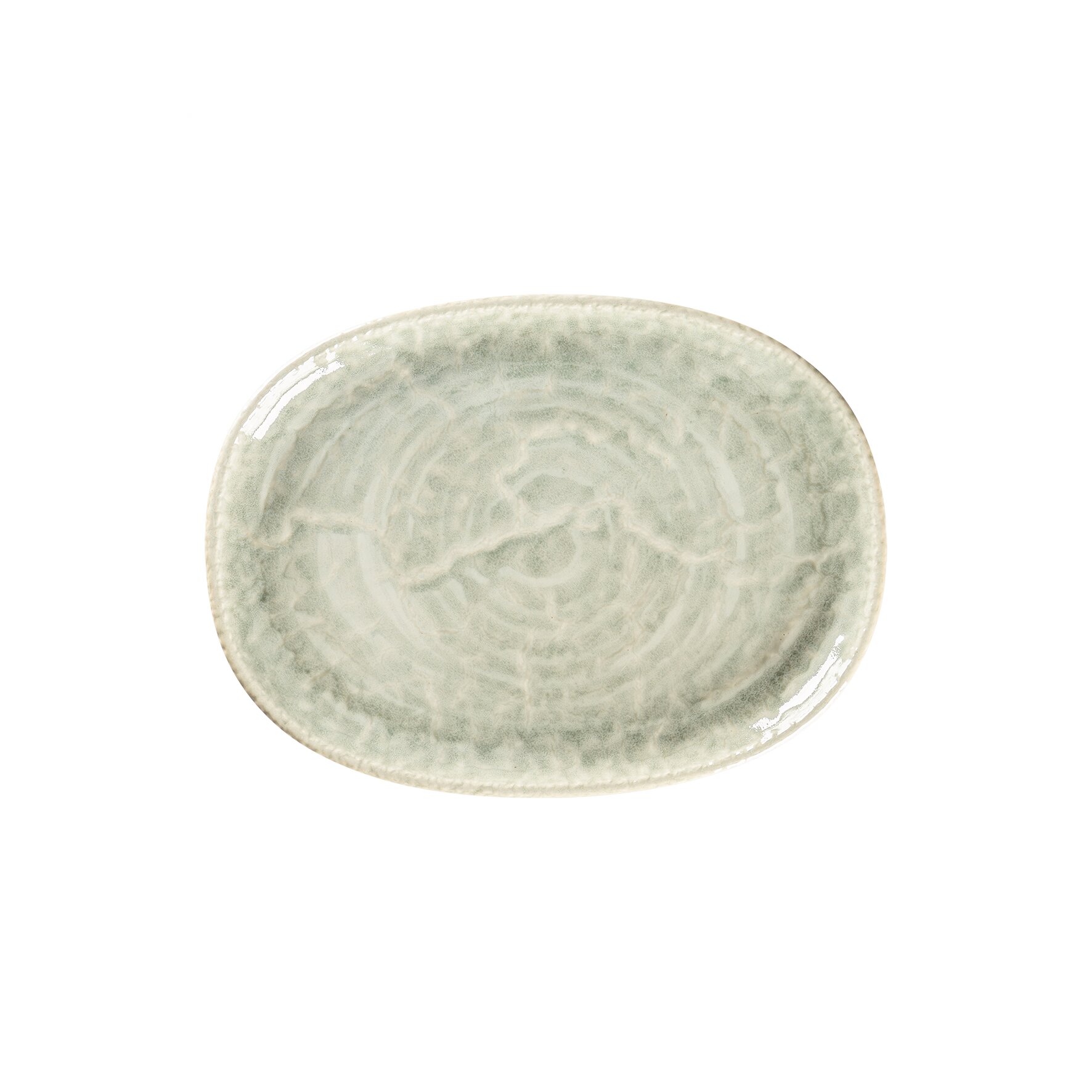 Coupplatte oval 250 x 190 mm Celadon green Krush Celadon Green