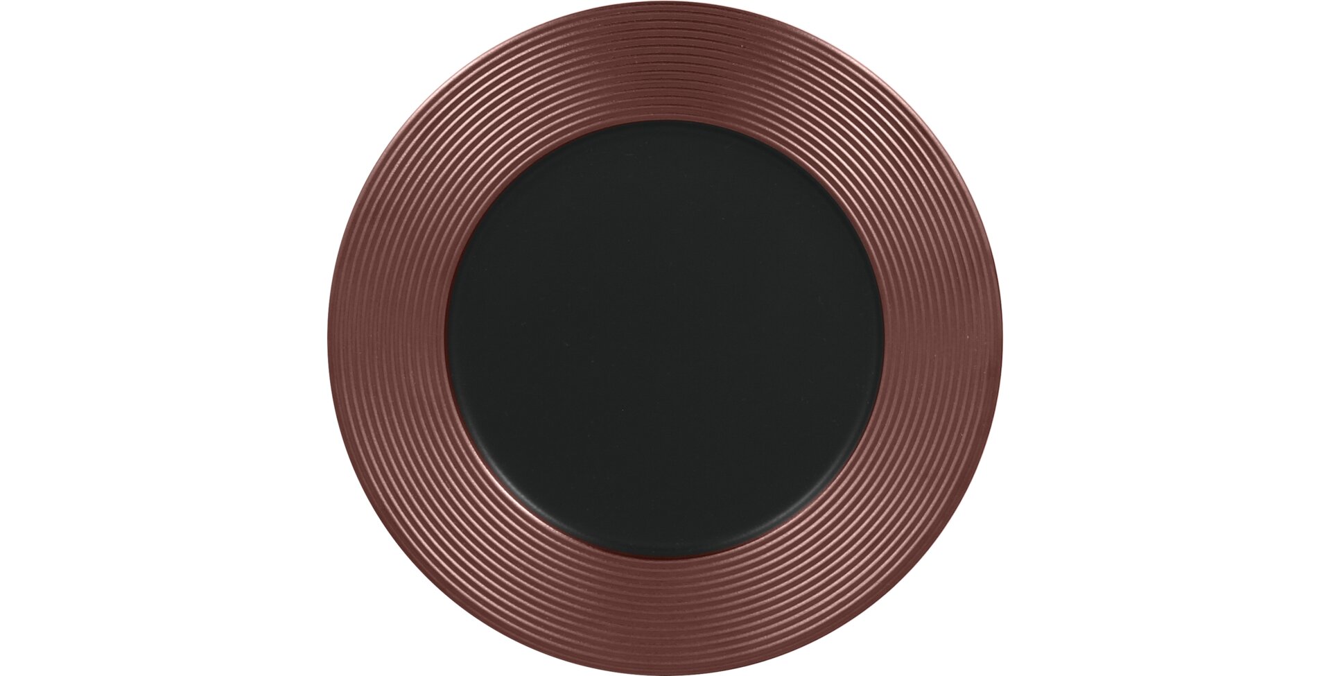 Teller flach 220 mm schwarz / bronze