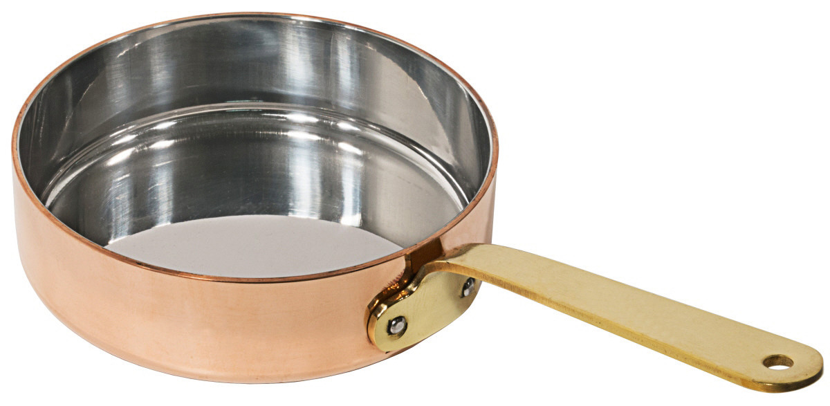 Servierpfanne aus Kupfer 0,35 l / 120 mm Servierpfanne aus Kupfer 0,35 l / 120 mm