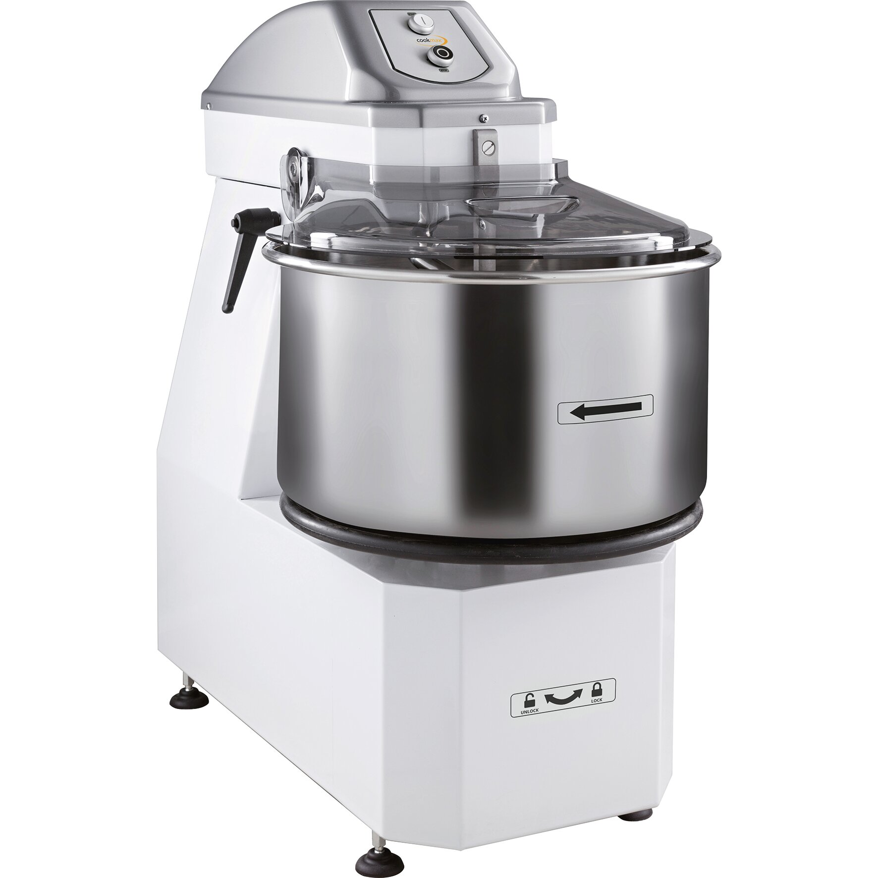 Teigkneter für 38 kg / 42 l mit anhebbarem Kopf + herausnehmb. Schüssel
