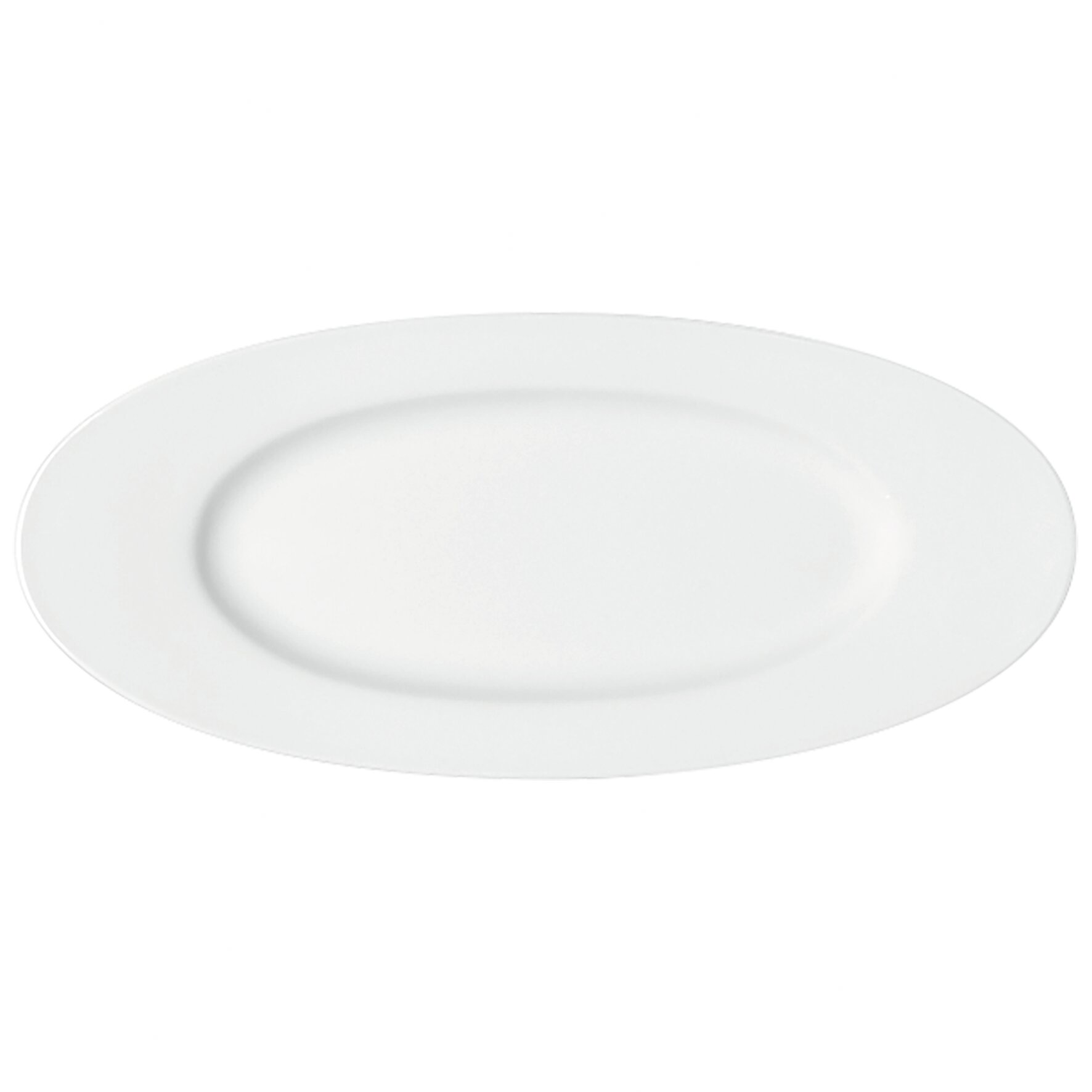 Platte oval mit Fahne 302 x 134 mm