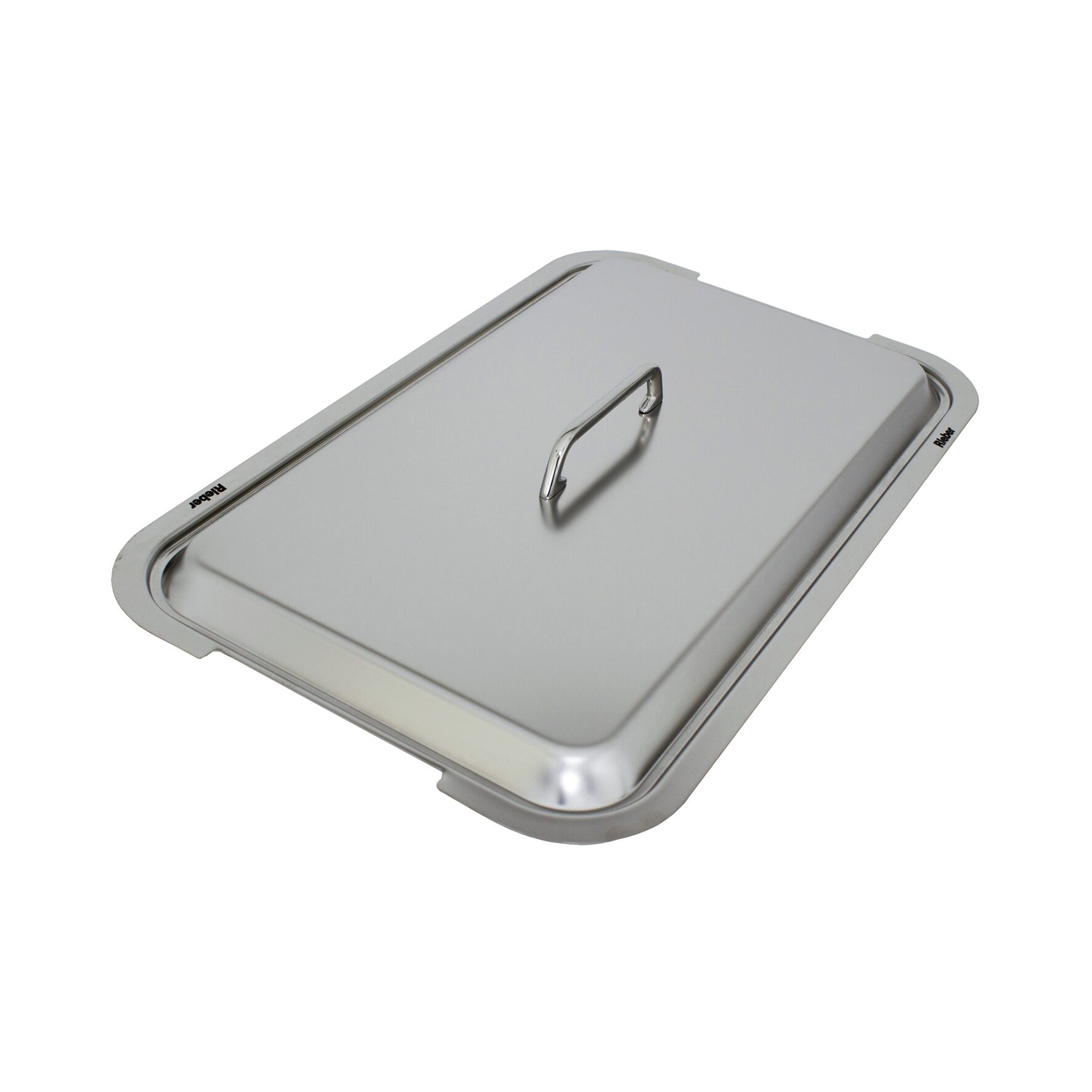 Kochdeckel GN 1/1 mit Aussparung /  mit Griff / Edelstahl