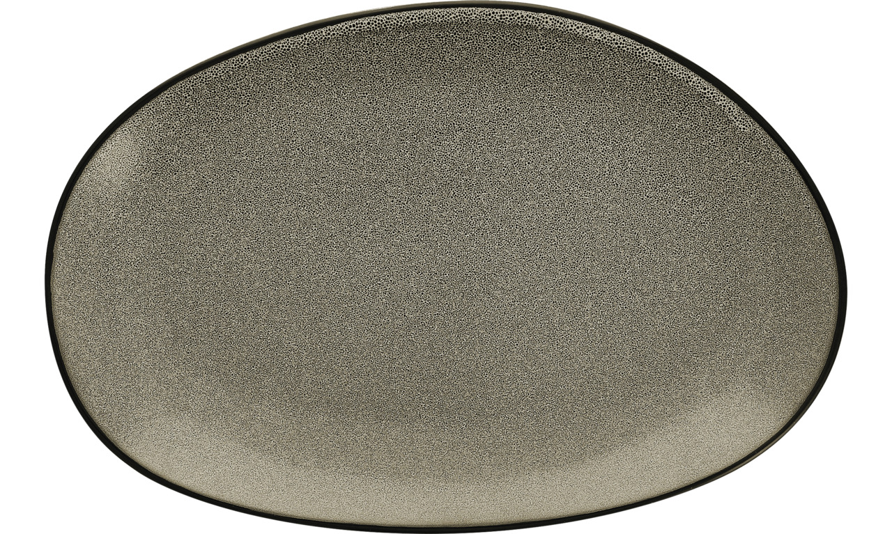 Coupeplatte oval 360 x 240 mm grau Ston grau/grey
