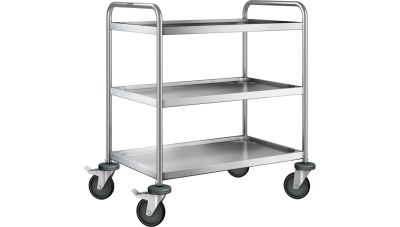 Servierwagen, mit 3 Borden, 90 x 60 x 95 cm