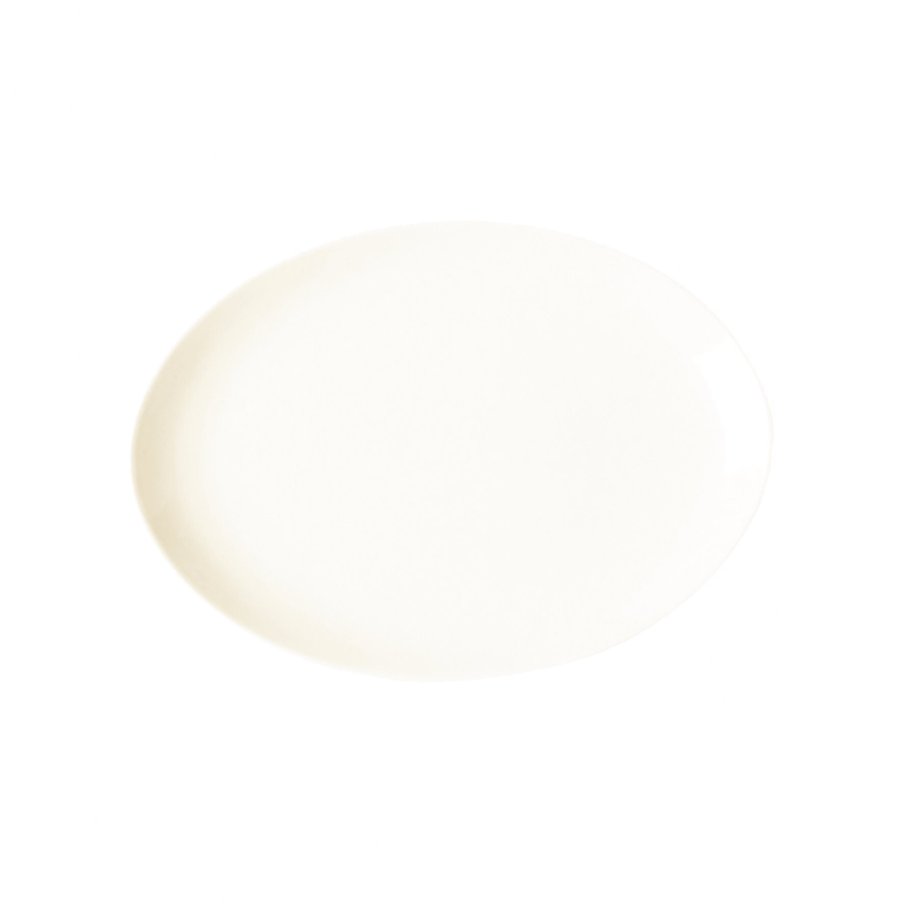 Platte oval 260 x 190 mm plain-white Nano