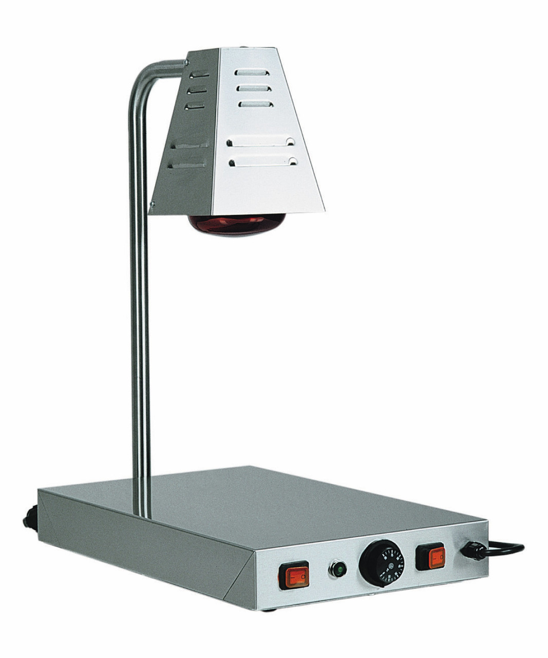 Warmhaltestation mit Infrarotlampe und beheizter Platte 330 x 580 x 680 mm