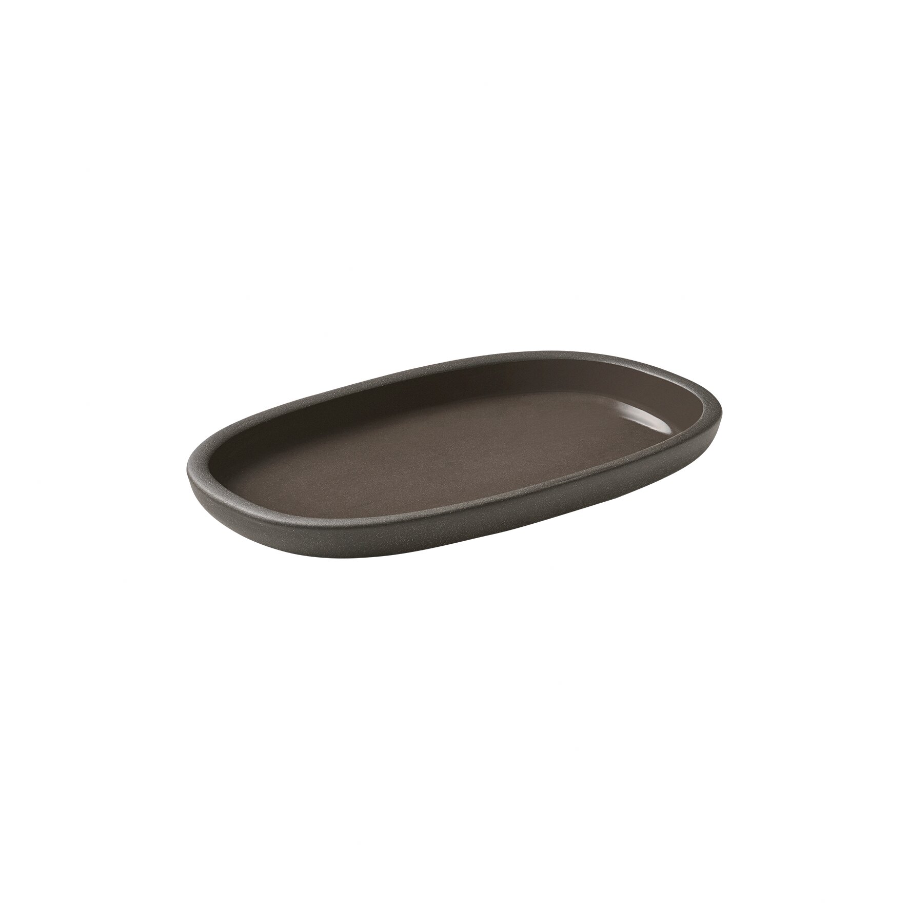 Coupplatte oval 190 x 110 mm taupe ReNew