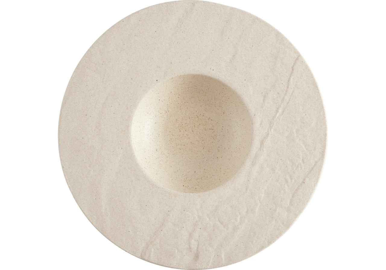 Gourmetteller tief breite Fahne 280 mm / 0,26 l beige Nature Light