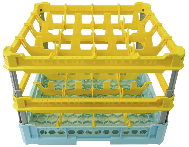 Gläserkorb 16 Fächer 113 x 113 mm Glashöhe max. 340 mm / 500 x 500 mm