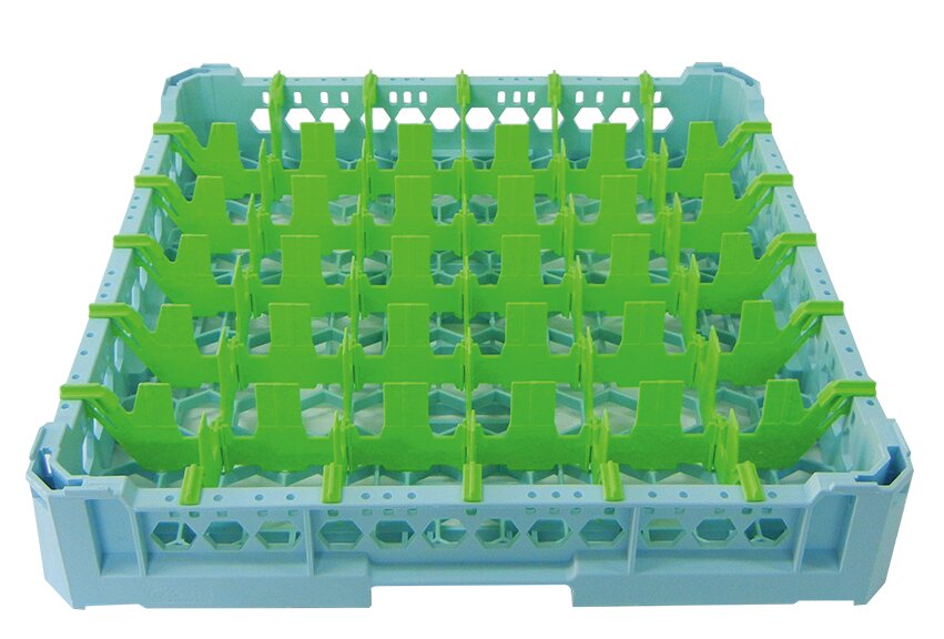 Gläserkorb 36 Fächer 73 x 73 mm Glashöhe max. 65 mm / 500 x 500 mm